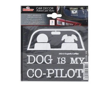 Adesivi per carrozzeria auto facilmente removibili cane co-pilota
