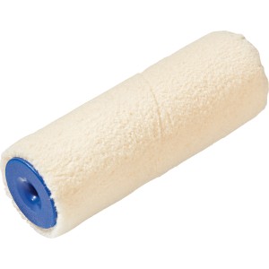 Rullo in feltro LUX, larghezza 12 cm, per superfici lisce, rullo per pittura con estremità in plastica blu.