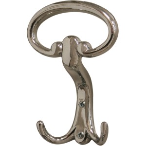 Appendiabiti lucido color argento per organizer armadio.