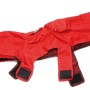 Cappotto per cani t.b.t. rosso per cani di piccola taglia, idrorepellente con chiusura a velcro.