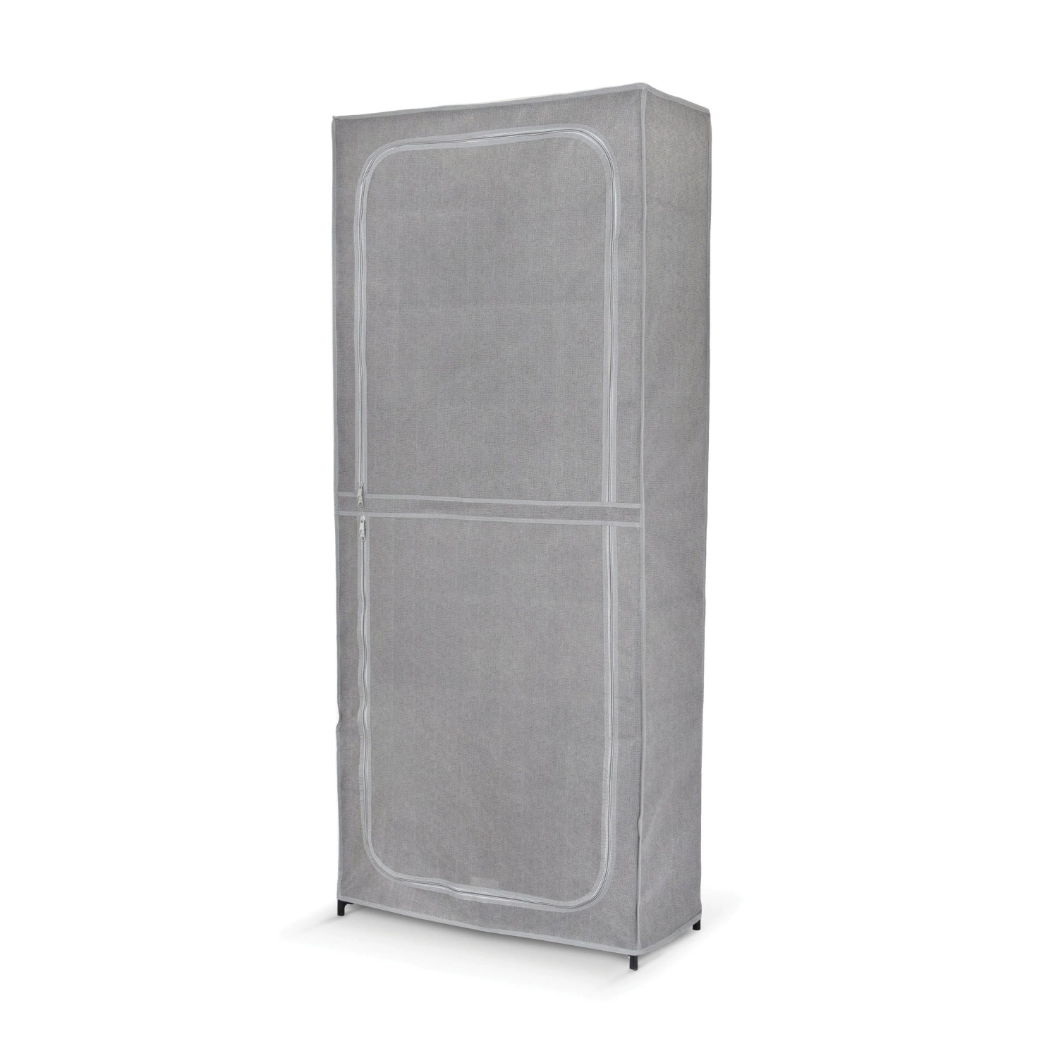 Scarpiera in tessuto grigio t.b.t. con ante a zip.