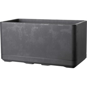 Fioriera Deroma Cosmo, 78 cm, antracite. Fioriera rettangolare con pareti a doppia camera e riserva d'acqua integrata.