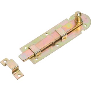 Catenaccio per finestra zincato giallo con pomello, 100x30 mm, per la sicurezza della finestra.