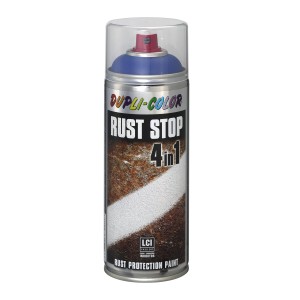 Dupli-Color Rust Stop vernice spray RAL 5010 blu genziana, semi-opaco, bomboletta da 400ml.