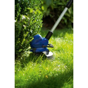 Tagliabordi LUX con bobina di ricambio a doppio filo T 396 (Ø 1,5 mm, 2x5 m) che taglia l'erba.