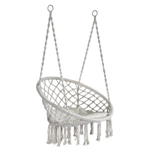 Sedia sospesa t.b.t. in cotone, ideale per ore di relax in giardino o sulla terrazza.