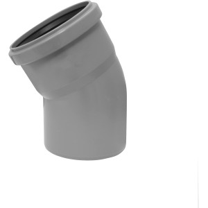 Curva Marley HT 30° DN 32, tubo di scarico per interni, grigio polvere.