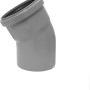 Curva Marley HT 30° DN 32, tubo di scarico per interni, grigio polvere.