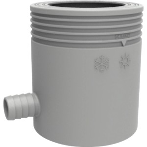 Collettore di acqua piovana grigio Marley DN 80/105 con filtro e troppopieno.