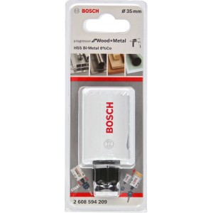 Seghe a tazza Bosch Progressor 35 mm per legno e metallo, confezionata.