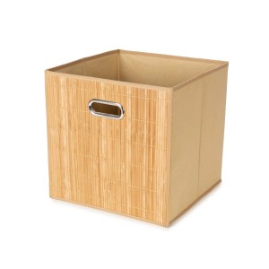 Cesto pieghevole Anji in bambù e TNT con manici taglia L