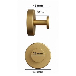 Gancio a ventosa metallo Ø 6 cm oro