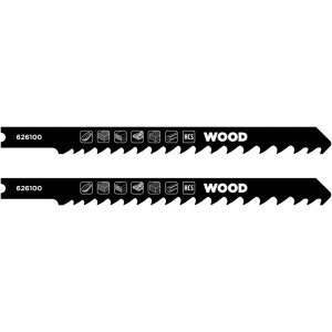 Due lame per seghetto alternativo t.b.t. nere per legno.