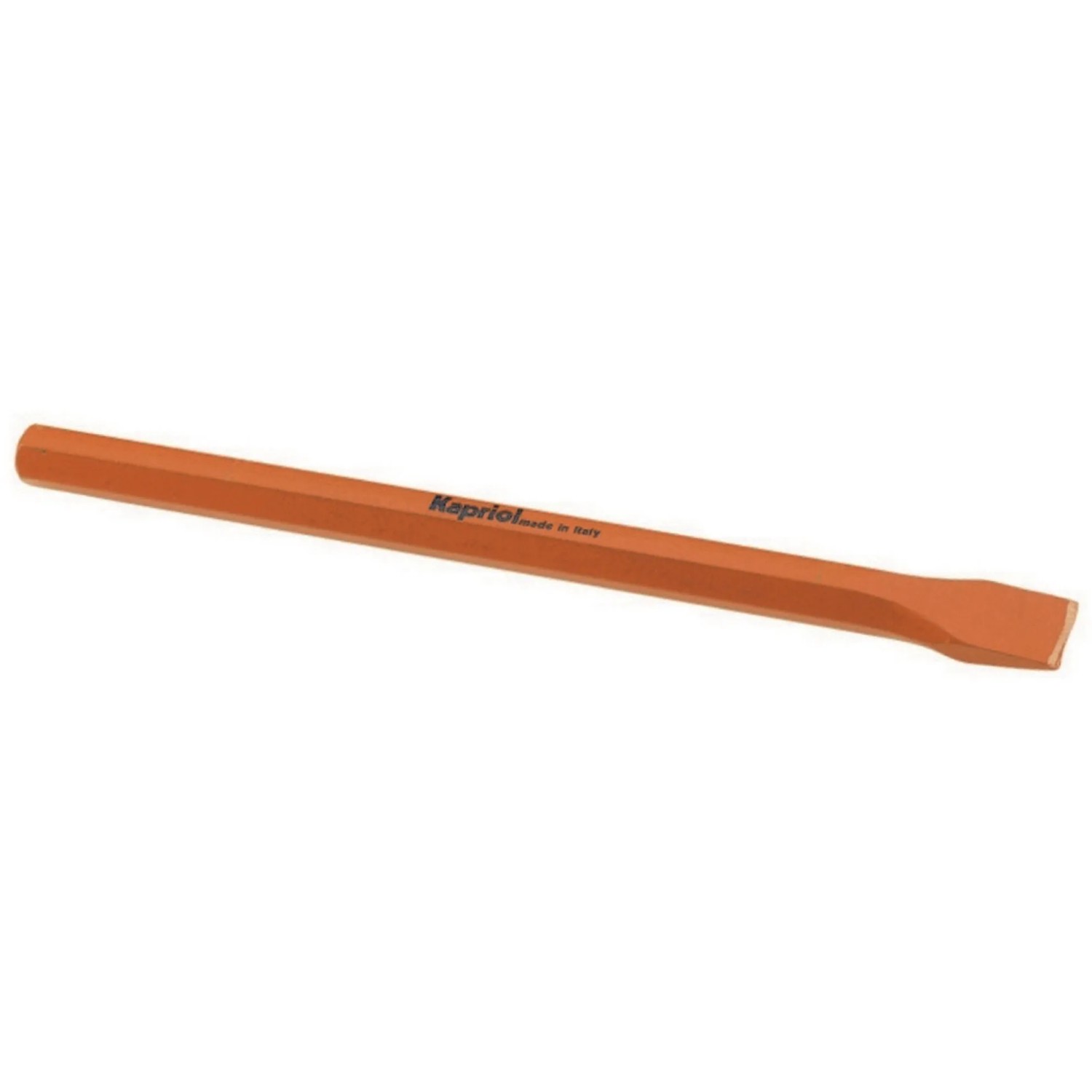 Scalpello arancione di t.b.t. per lavori di muratura e piastrellatura.