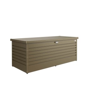 Biohort FreizeitBox 180 in bronzo metallizzato: Box universale da giardino in lamiera d'acciaio con serratura a cilindro.