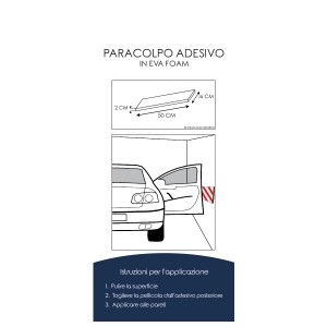 Illustrazione di un paracolpo t.b.t. della categoria Feltrini e scivoli, installato in un garage.