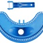 Aspiratore per piscina ovale Summer Fun blu con spazzole per la pulizia.