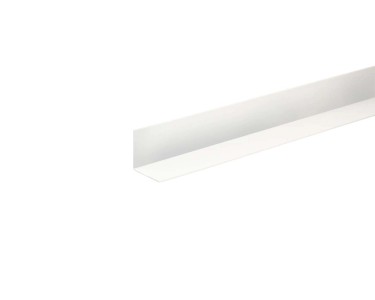 Profilo angolare 2,6 m 10x10 mm in pvc bianco opaco