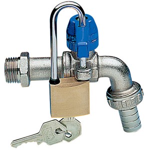 t.b.t. valvola a sfera con lucchetto e chiavi.