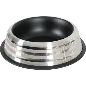 t.b.t. Ciotola per gatti in acciaio inox con interno nero e bordo antiscivolo.
