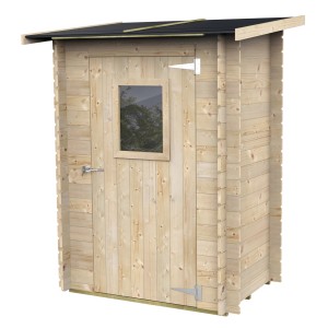 Casetta da giardino in legno Argenta, 146x98 cm, con porta e finestra. Ideale come rimessa attrezzi.