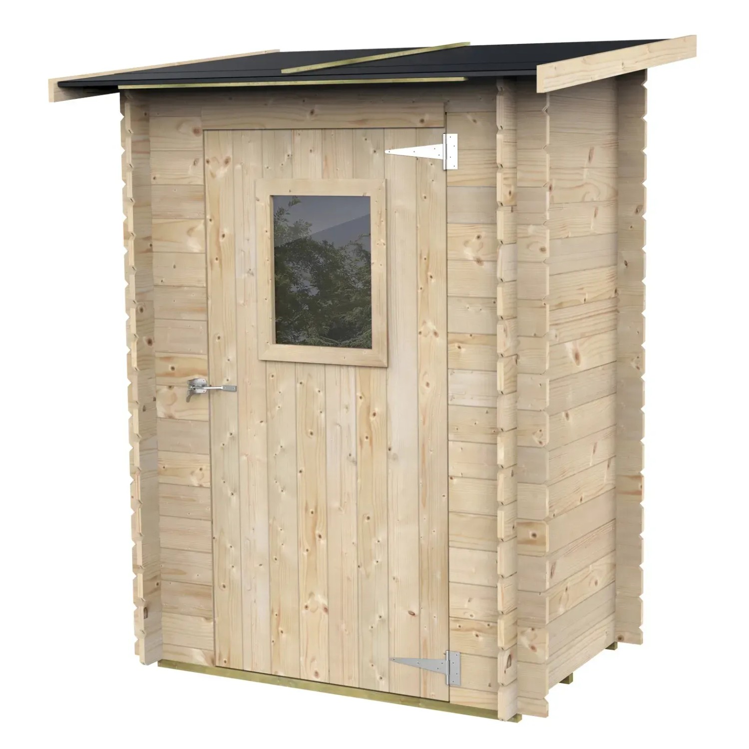 Casetta da giardino in legno Argenta, 146x98 cm, con porta e finestra. Ideale come rimessa attrezzi.