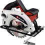 Sega circolare a mano Einhell TC-CS 1250: Sega circolare maneggevole argento e rossa con lama in metallo duro.