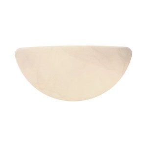 Applique LED t.b.t. bianca, forma a semicerchio.