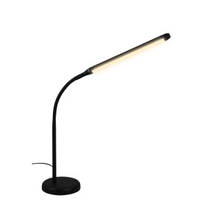 Lampada da tavolo a LED Brilo Pivaz nera, dimmerabile, con funzione touch e luce bianca calda.