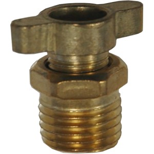 Raccordo in ottone per compressori, connessione filettata.