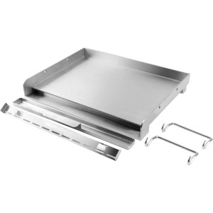 Piastra grill Plancha Jamestown in acciaio inox, accessorio per grill e barbecue.