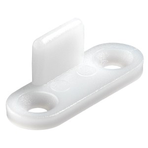 Guida a pavimento bianca Hettich per porte scorrevoli, in plastica.