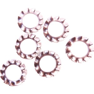 Diverse rondelle dentellate/elastiche color argento.