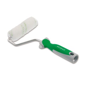 Rullo t.b.t. con manico verde-grigio per pittura.