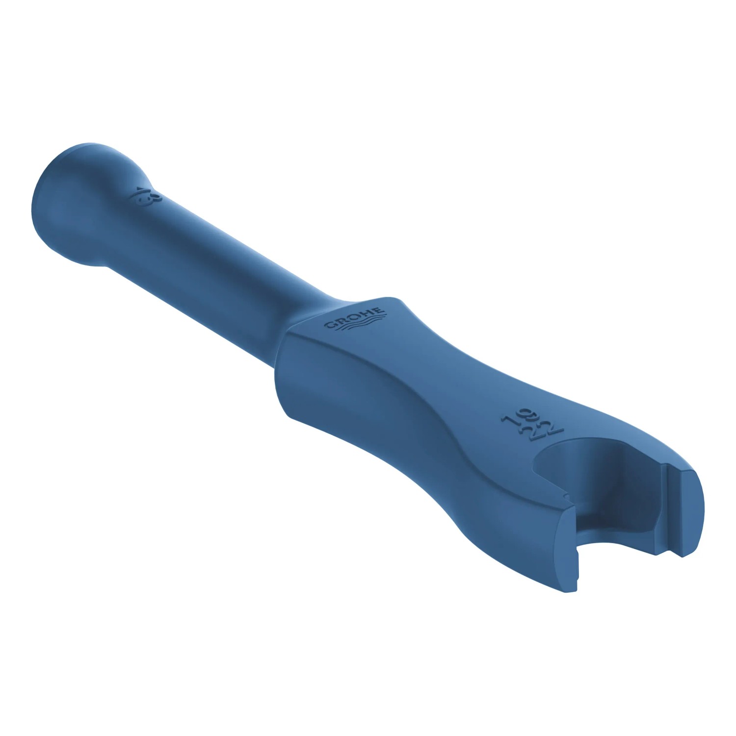 Chiave blu Grohe QuickFix per il montaggio di rubinetti lavabo.