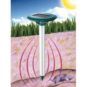Dissuasore solare per talpe in uso: deterrente per talpe con pannello solare fino a 850 m².