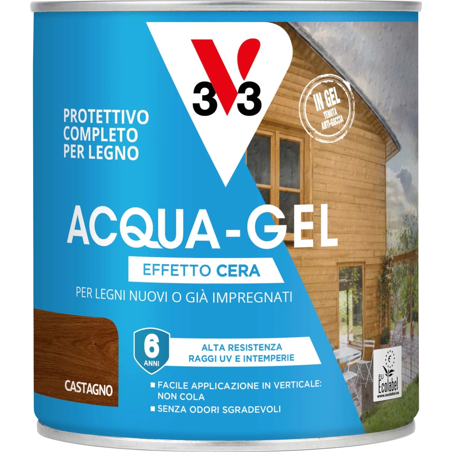 Smalto ad acqua gel protettivo per legno V33 castagno 0,75 l_2