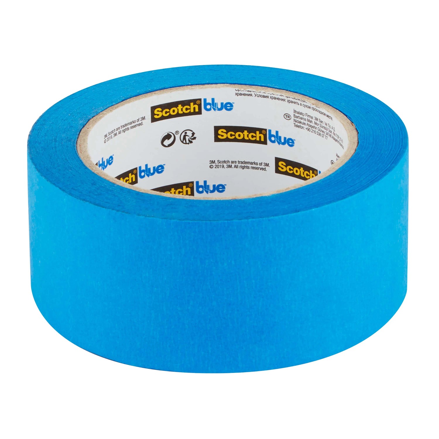 Rotolo di nastro adesivo blu per pittori di Scotch Blue, nastro per mascheratura.