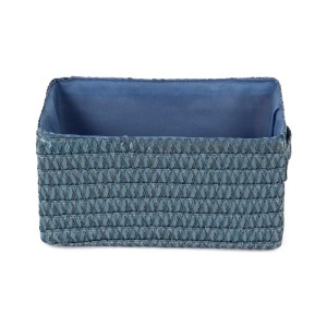 Cesto blu t.b.t. per accessori da parete e contenitori, design intrecciato.