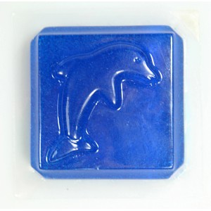 Blocco blu Summer Fun Flock in gel con rilievo a delfino per skimmer.