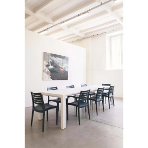 Tavolo allungabile da giardino Brooklyn in polipropilene 93x160/230 cm