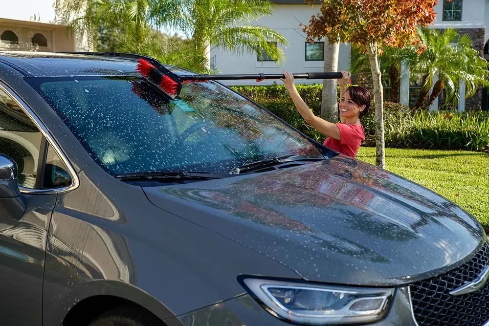 Kit Di Spazzole Telescopiche Per La Pulizia Delle Finestre, 3,6-10,8 M, Palo Estensibile Alimentato Ad Acqua Con Spatola E Rondella Per Pannelli Solari In Vetro, Tetti, Strumento Di Pulizia Per - Foto 9