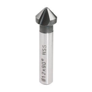 LUX HSS Svasatore per metallo 12 mm per trapani, ideale per sbavare e svasare viti.