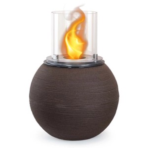Camino a bioetanolo giardino Divina Fire Botticelli 3,4 kW Ø40xH54 cm marrone