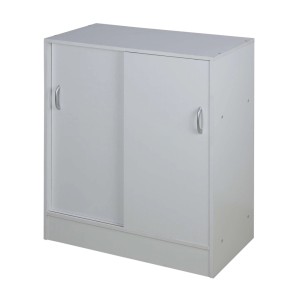 Armadio in truciolare con ante scorrevoli 2 ripiani 60x30x71 cm bianco