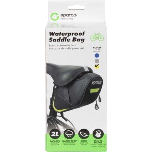 Borsa da bici Sparco impermeabile, 2L di capacità. Ideale per il ciclismo.