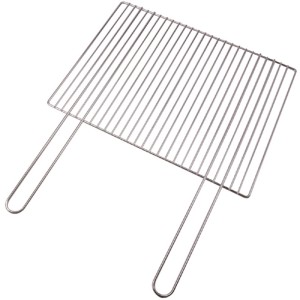 Griglia in metallo con manici per accessori barbecue.