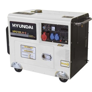 Generatore di corrente silenziato Diesel Hyundai 5.5 kW 456 cc