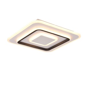 Plafoniera LED quadrata dimmerabile Jora, bianco opaco, 39,5x39,5 cm.