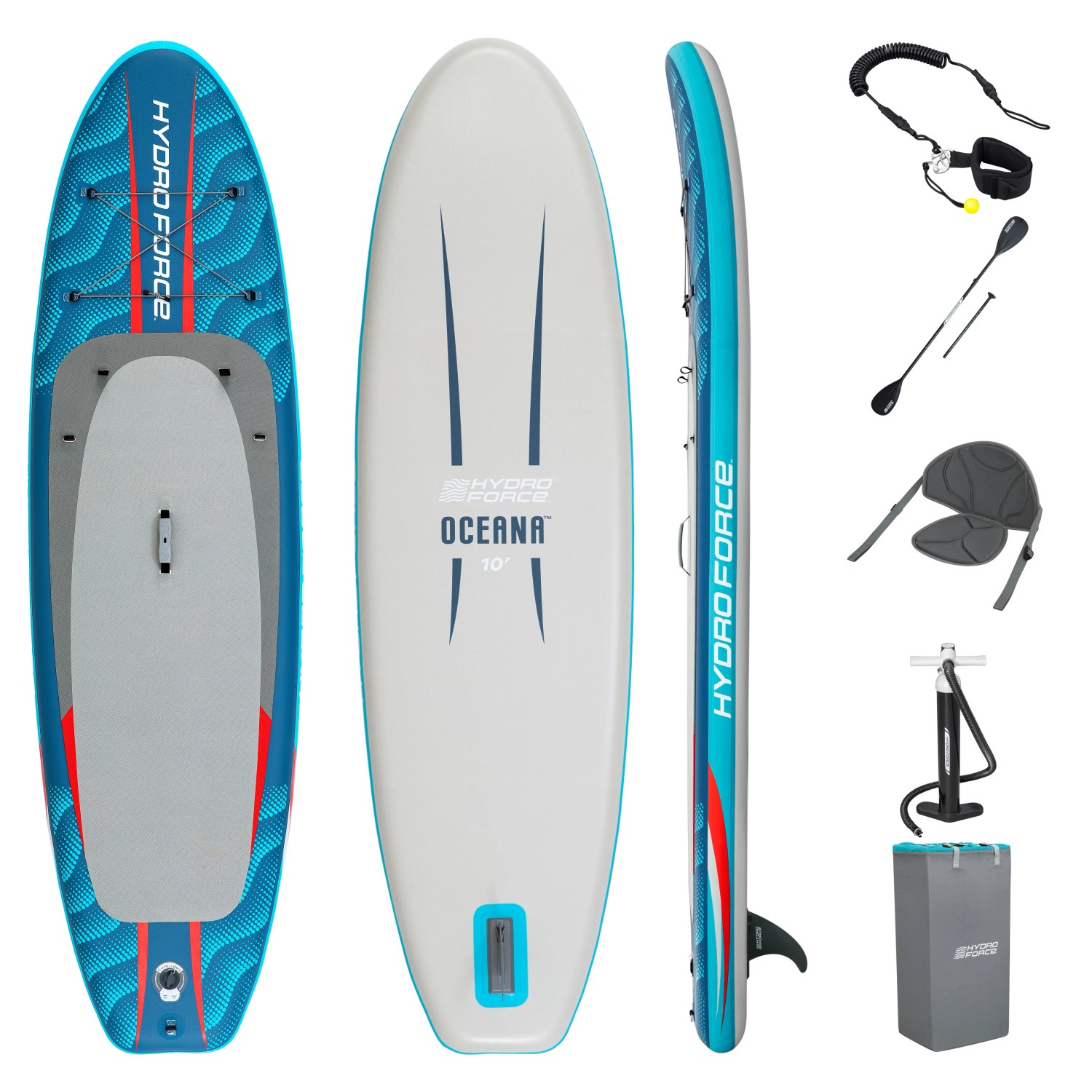 Bestway SUP Board Set Oceana con sedile, 305 cm, incl. pagaia, pompa, leash e zaino.
